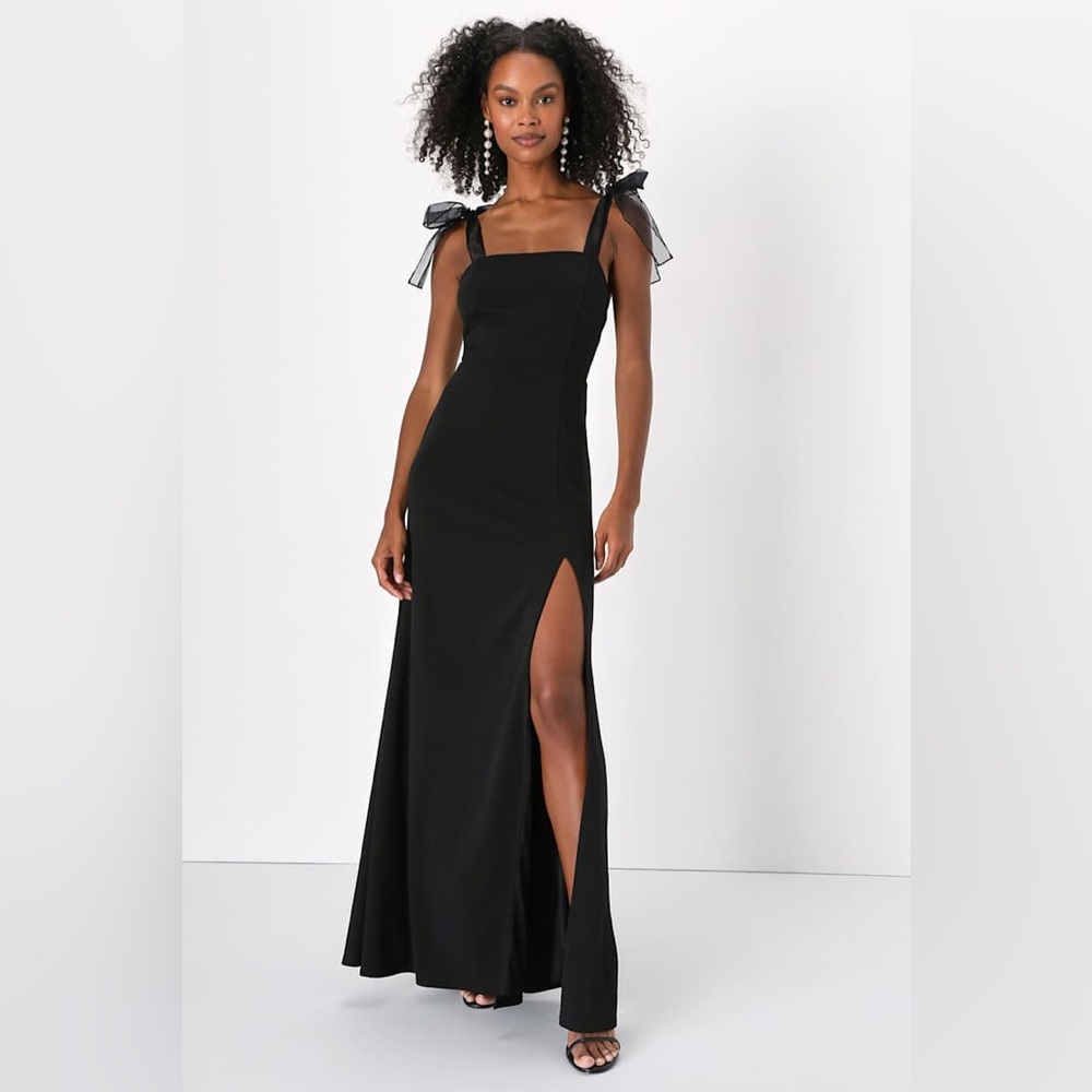 Lulu's Black Strapless Dress